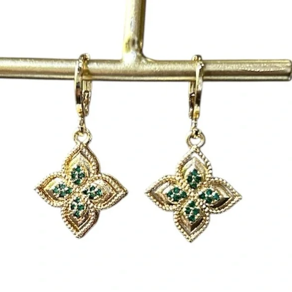 New Yellow Gold Hoop Earrings - Picture 2 of 4